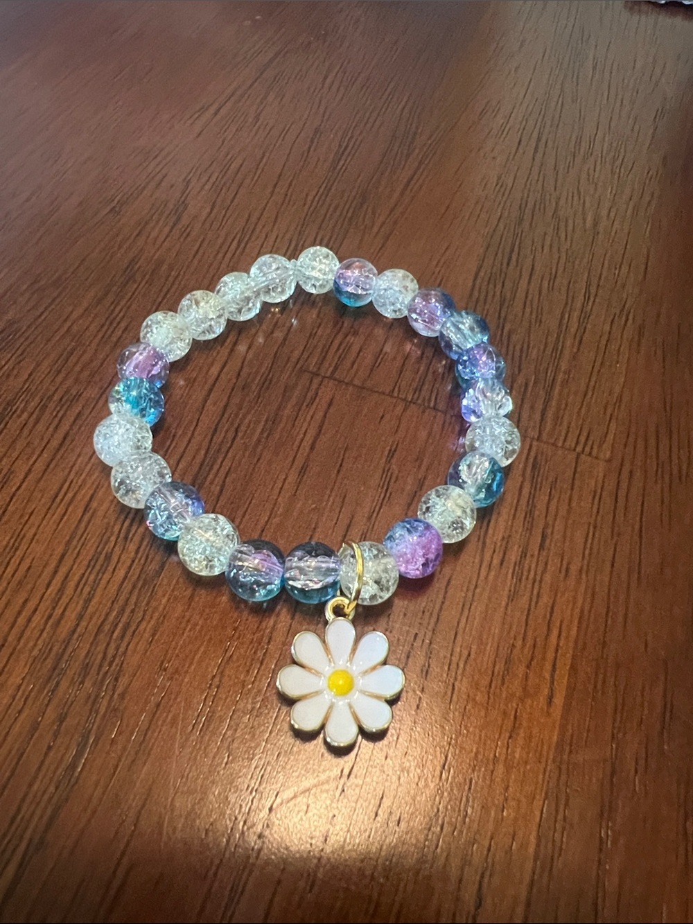 Handmade Sparkled bracelets - floral charms